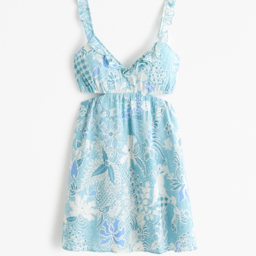 Abercrombie cut-out ruffle mini dress